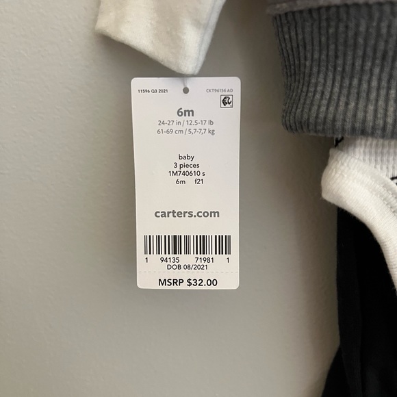 Carter’s Baby 3 Piece Set Size 6 Months NWT - Picture 6 of 6